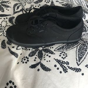 Vans all black shoes